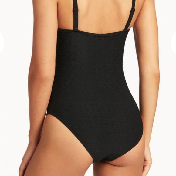 Sea Level Swim Black One Piece- Size 10 - Picture 2 of 14